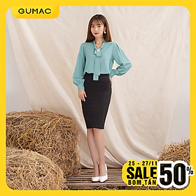 Chân váy nữ VA1025 GUMAC thiết kế ôm lưng liền