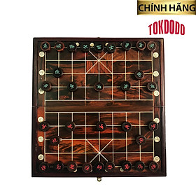 Bộ Bàn Cờ Tướng Gỗ Trắc Và Quân Cờ Gỗ Trắc Hàng Thương Hiệu TOKDODO ( 50 x 50 x 5 Cm )