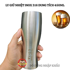 Ly giữ nhiệt ly bia dáng cao 450ml Inox 316 hàng nhập bãi chưa qua sư dụng
