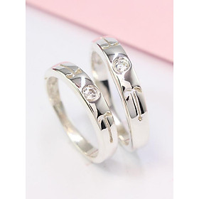 Nhẫn đôi bạc nhẫn cặp bạc cung hoàng đạo - cung bạch dương ND0331
