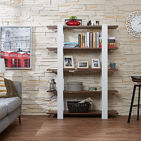 Mua Kệ Sách 5 Tầng Màu Walnut Và Trắng SIB DECOR