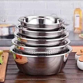 Mua SET 5 MÓN RỔ VÀ THAU INOX CAO CẤP