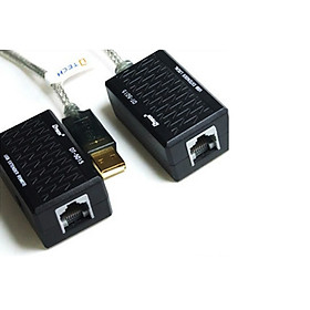 Mua Bộ khuếch đại tín hiệu USB qua LAN RJ45 60m DT-5015 DTECH  Tương thích hầu hết với các thiết bị có cổng HDMI Nên sử dụng cáp chính hãng - Hàng Chính Hãng