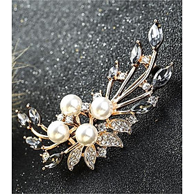 Cài áo thời trang đính đá và hạt cườm sang trọng (GC30)