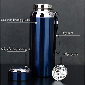 Mua Bình Giữ Nhiệt 1000 ml  INOX SUS 316 kiểu dáng thể thao  giữ nóng lạnh tốt  Có Tấm Lọc  Giữ Nhiệt Lên Đến 24 Tiếng