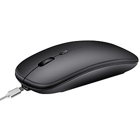 Mua Chuột Không Dây Máy Tính Bluetooth 5.0 wireless 2.4G sạc pin mute click im lặng kết nối điện thoại chuột ko dây văn phòng đẹp sang trọng