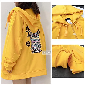 Hình ảnh Áo khoác nỉ có mũ - ÁO HOODIE freesize form rộng nam nữ unisex mặc cặp - couple in HÌNH XÁC ƯỚP EGYPTIAN