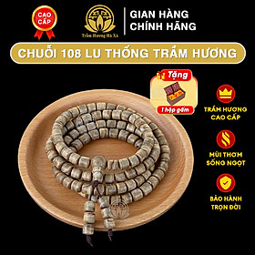 Vòng tay trầm hương chuỗi 108 l.u thống tốc kiến tự nhiên cao cấp đeo tay nam nữ phong thủy thu hút may mắn tài lộc Trầm Hương Hà Xá