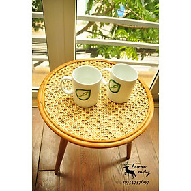 Mua Ghế mây đan xếp gọn HOME MÂY kết hợp bàn gỗ nguyên tấm  phù hợp làm quán Cafe / ban công / Homes