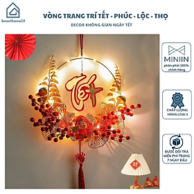 Vòng Treo Tết Trang Trí Cửa Nhà Chữ Phúc Lộc Thọ - Thần Tài - Liễn Đỏ Vàng May Mắn - HÀNG CHÍNH HÃNG MINIIN