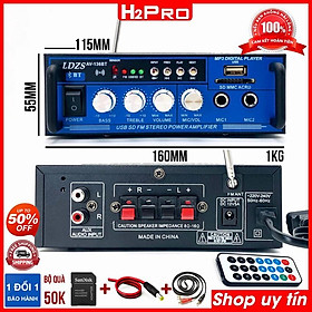 Mua Ampli mini bluetooth AV-136BT H2PRO 500W USB-Thẻ nhớ-12V-220V  amply mini KARAOKE giá rẻ (tặng bộ quà 50K)