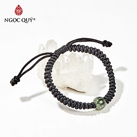 Vòng tay dây đen thắt hạt đá thiên nhiên - Ngọc Quý Gemstones