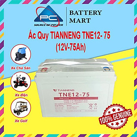 Ắc Quy Thiên Năng Tianneng TNE12-75 (12V - 75Ah), ắc quy dùng cho xe điện, xe golf, xe chà sàn