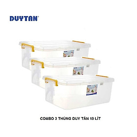 Mua Combo 3 Thùng Nhựa Duy Tân Trong Suốt 10L 41.2 x 27.2 x 14.5 cm. No.H115 | TriTin