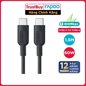 Mua Dây Cáp Sạc Nhanh USB Type C to Type C Dài 1.5M Chuyên Sạc Macbook  Laptop  Smartphone Rapoo PD60 - Hàng Chính Hãng