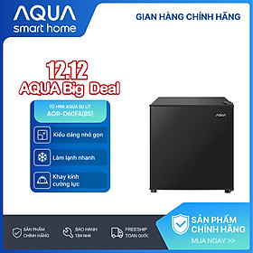 Tủ lạnh Aqua 50 lít AQR-D60FA(BS) - Freeship toàn quốc - Hàng chính hãng - Bảo hành 2 năm