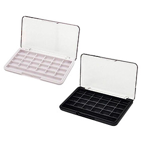 24 Grid Empty Makeup Eyeshadow Palette Blush Lip Gloss Powder DIY Case 2pcs