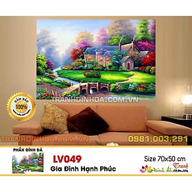TRanh đính đá gia đình hạnh phúc LV049
