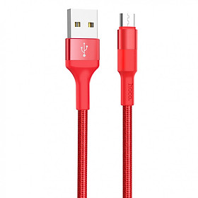 Cáp Sạc Hoco X26 Dây Dù Chông Đứt MicroUsb cho Android Dài 1M - Hàng Chính Hãng