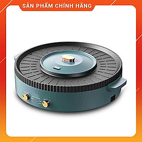 Nồi Lẩu Điện Đa Năng 2In1 Vừa Lẩu + Nướng Hình Tròn, Công Suất Lớn 2200W