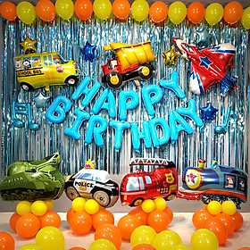 Set Bóng Trang Trí Sinh Nhật Chủ Đề Ô Tô Cho Bé M1