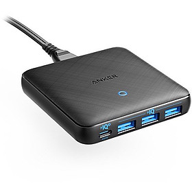 Adapter Sạc 4 Cổng Anker PowerPort Atom III Slim 65W PIQ 3.0 & GaN Tích Hợp USB Type-C Hỗ Trợ Sạc Nhanh - A2045 - Hàng Chính Hãng