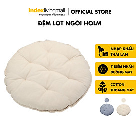 Đệm tròn ngồi bệt, nệm lót ghế ngồi văn phòng HOLM chất liệu vài cotton, màu kem | Index Living Mall - Phân phối độc quyền tại Việt Nam