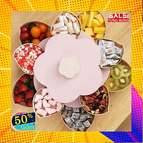 Mua Khay Đựng Bánh Mứt Để Bàn 2 Tầng 10 Cánh Hoa Có Kèm Giá Để Điện Thoại Thông Minh