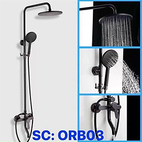 Mua BỘ CÂY SEN TẮM NÓNG LẠNH TRÒN ĐEN