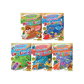 Combo Sách Trò Chơi Bóc Dán Cảm Xúc: Nông Trại + Đại Dương + Rừng Xanh + Khủng Long + Côn Trùng (Bộ 5 Cuốn) (MEGA)