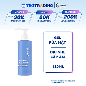 Gel Rửa Mặt Dịu Nhẹ và Cấp Ẩm Sâu - Emmié by Happy Skin Soothing & Hydrating Derma Cleansing Gel 180ml