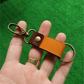 Móc khóa, móc khóa bằng da bò phụ kiện không gỉ sét.