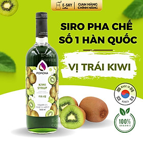 Siro Kiwi Pomona Kiwi Syrup Nguyên Liệu Pha Chế Hàn Quốc Chai Thủy Tinh 1