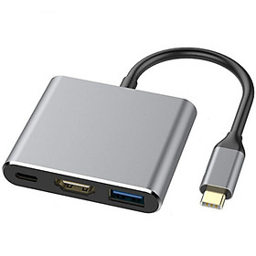 Hub chuyển đổi USB Type-C Sang USB 3.0/HDMI-Type C (Xám) US04-Hàng Chính Hãng