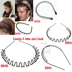 Bờm cài tóc nam - nữ màu đen bằng sắt siêu bền