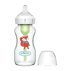 Bình sữa thuỷ tinh Dr.Brown's "Options Plus" cổ rộng 270ml Foxt Deco