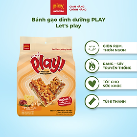 Bánh gạo dinh dưỡng PLAY Let’s play - Bánh gạo lứt ngũ cốc, bánh ăn vặt healthy - 1 túi