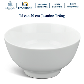 Mua Tô cao Minh Long 20 cm - Jasmine - Trắng Bằng sứ  Hàng Đẹp  Cao Cấp  Dùng Trong Gia Đình  Đãi Khách  Tặng Quà Tân Gia
