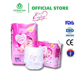 Bỉm tã quần em bé ENJOY Gói Lớn Cao Cấp nhiều size cho bé từ 4-25kg, mềm mại, thấm hút, chuẩn chất lượng Châu Âu