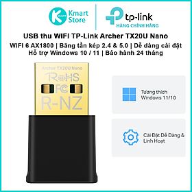 Mua USB thu WIFI TP-Link Archer TX20U Nano | WIFI 6 AX1800 | Băng tần kép 2.4 & 5.0 | Dễ cài đặt | Bảo hành 2 năm | Hàng Chính Hãng