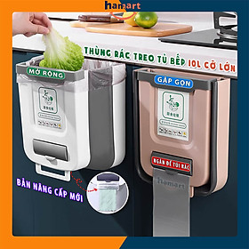 Mua Thùng Rác Treo Tủ Bếp Gấp Gọn 10 Lít Cỡ Lớn 2 Màu Tuỳ Chọn Chất Lượng Cao TẶNG 20 TÚI RÁC