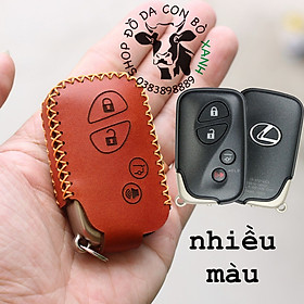 Bao da dành cho chìa khoá Lexus phom chìa đời cũ handmade da thật 001