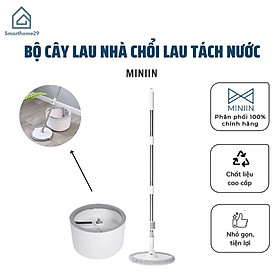 Bộ Cây Lau Nhà Thông Minh K8 Xoay 360 Độ, Siêu Nhanh - Chổi Lau Nhà Tách Nước, Cán Inox Chắc Chắn, Tiện Lợi, Sạch Gọn - Hàng Loại 1 - Chính Hãng MINIIN