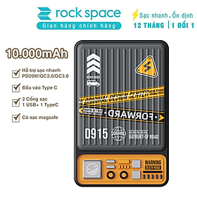 Mua Pin dự phòng sạc nhanh PD 20W không dây từ tính Rockspace P90 10000mAh - Hàng chính hãng bảo hành 12 tháng