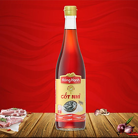 Nước mắm truyền thống Phú Quốc Hồng Hạnh - Cốt Nhỉ 40 độ đạm (600ml) - Chai thủy tinh - Nắp mới tiện lợi, kiểm soát dòng nước mắm