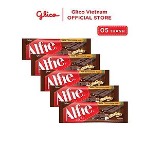 Socola dạng thanh Glico Alfie Combo 5 thanh