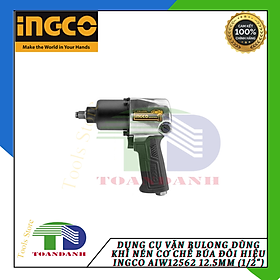 Dụng cụ vặn bulong dùng khí nén cơ chế búa đôi hiệu ingco aiw12562 12.5mm