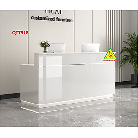 Mua Quầy lễ tân công ty  quầy thu ngân  bàn dịch vụ thương mại đơn giản và hiện đại có đèn  QTT318