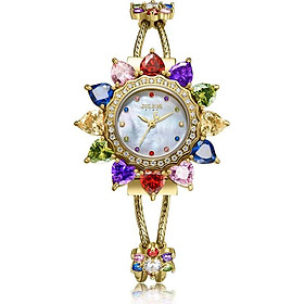 Đồng hồ nữ julius star hàn quốc js-021a dây thép màu vàng