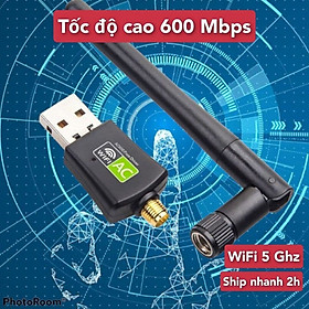 Mua  Có sẵn  Nâng cấp WiFi 5G dễ dàng với USB WIFI  card mạng usb  600Mbps hai băng tầng 2.4 / 5GHz cho máy bàn PC và laptop - Hàng nhập khẩu